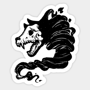 Wolf Skull Sticker